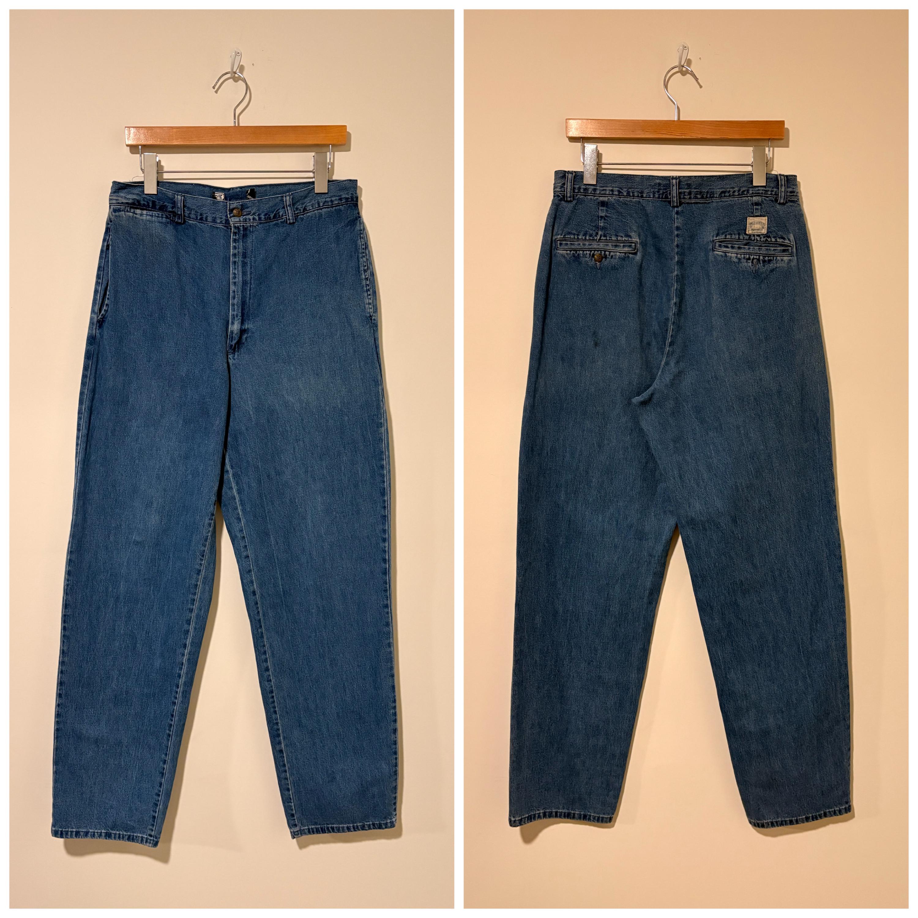 90s Vintage Polo Ralph Lauren Denim Chino Pants Made in Usa Size