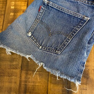 60s 70s vintage levis 501 big E denim shorts jeans short pants redline selvedge size 29 865543 image 3