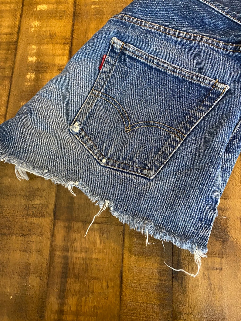 60s 70s vintage levis 501 big E denim shorts jeans short pants redline selvedge size 29 865543 image 3