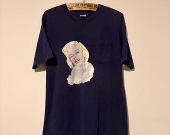 90s vintage marylin monroe pocket t shirt made in usa size XL 541557