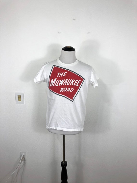 60s vtg healthknit 100% cotton ink water print t s