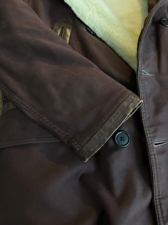 40s vintage mackinaw coat sherpa lined jeep coat … - image 5