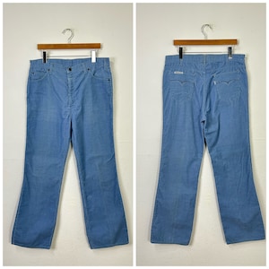Mens 70s Vintage Flare Jeans 36 - Etsy