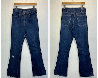 80s Vintage Levis 517 Boot Cut Jeans Flare Denim Pants Zipper Size