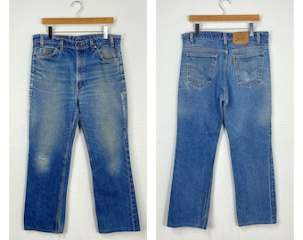 80s Vintage Levis 517 Boot Cut Jeans Flare Denim Pants Zipper Size