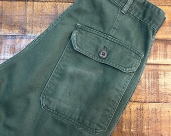 60s 70s Vintage Military U.S. Army Og-107 Baker Pants Size 28-29