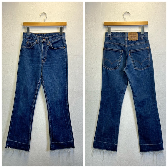 80s Vintage Levis 517 Boot Cut Jeans Flare Denim Size 28