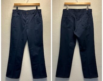 Vintage 1970s Levis Big E Sta-prest Navy Blue Pants // 36x32 - Etsy