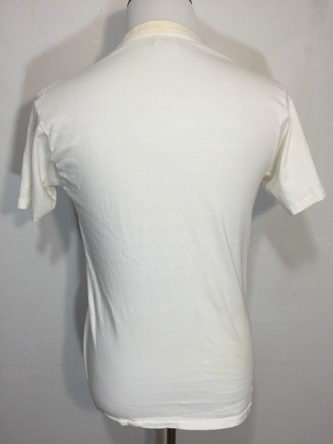 80's Vintage V-neck Blank T Shirt 100% Cotton Made in Usa | Etsy