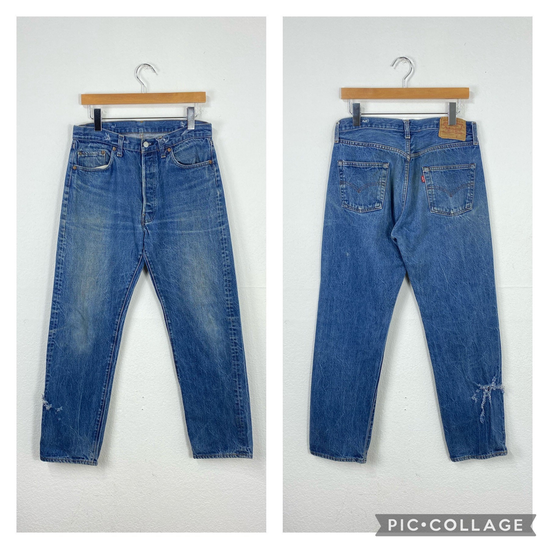 80s Vintage Distressed Levis 501 Jeans Denim Pants Button Fly - Etsy