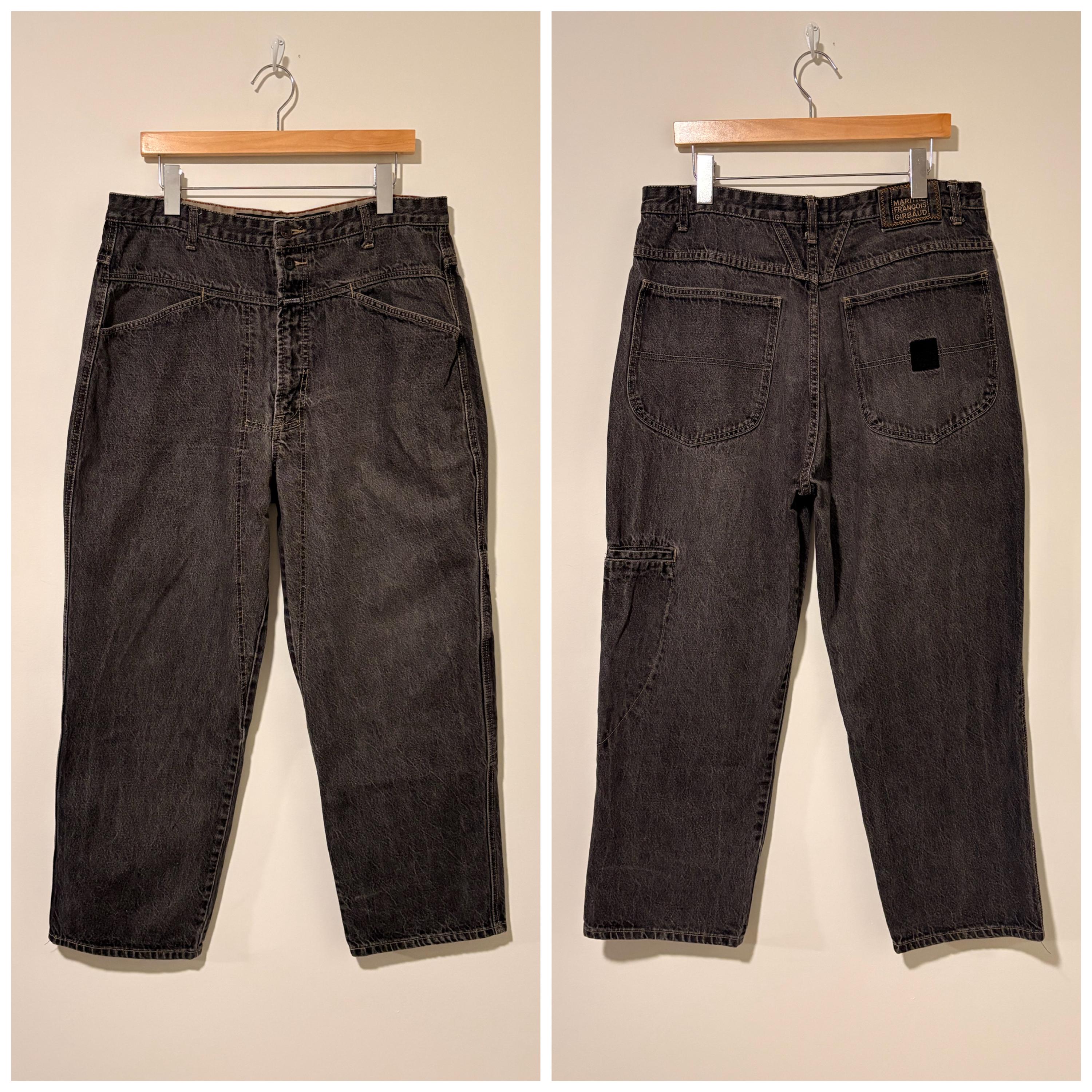 Vintage Marithe Francois Girbaud Black Baggy Jeans Denim Pants