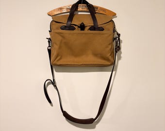C.C.Filson tin cloth cotton canvas briefcase shoulder bag made in usa 541330