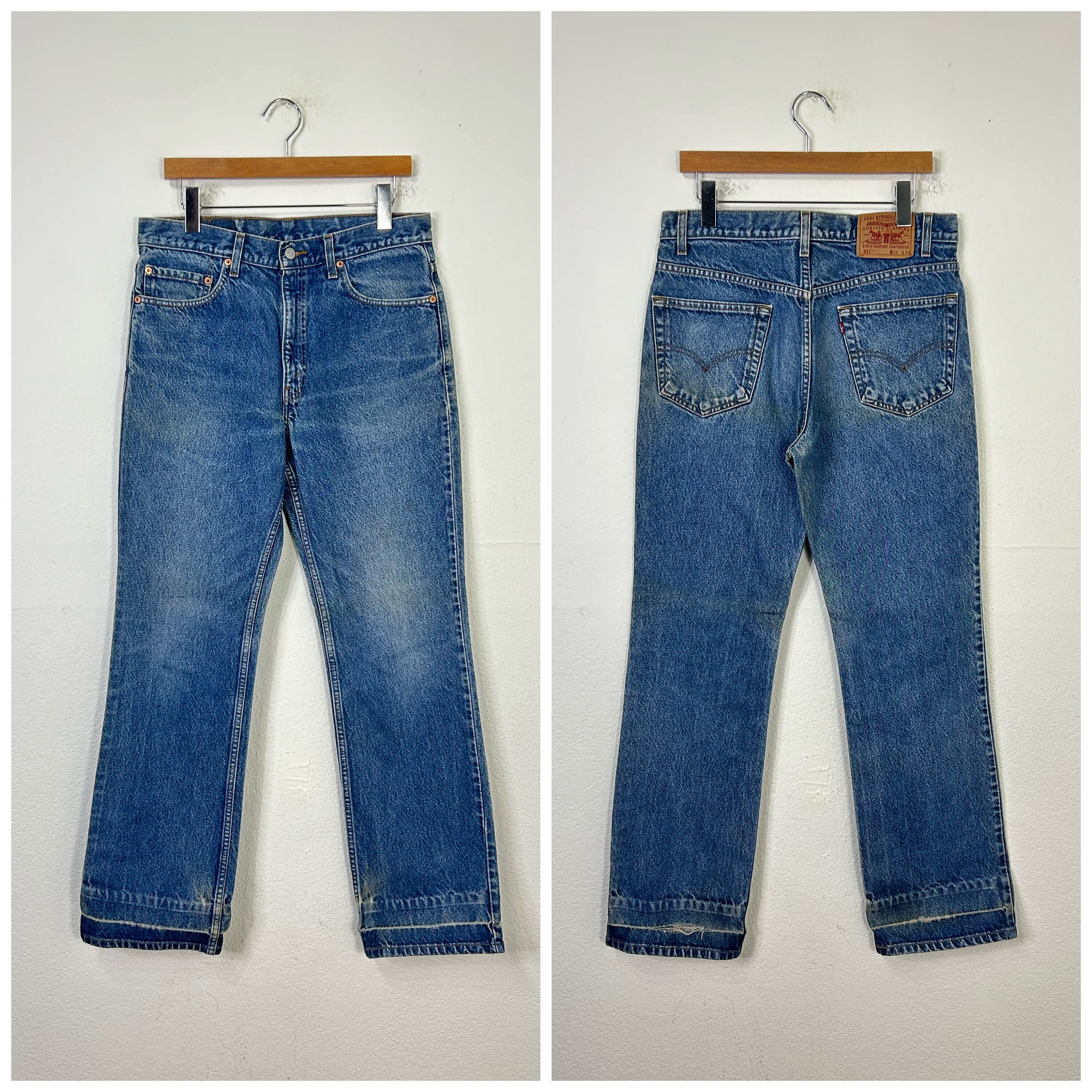 80s Vintage Levis 517 Boot Cut Jeans Flare Denim Pants Made in Usa