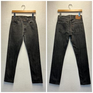 80s vintage levis 501 black jeans denim pants  made in usa size 28 443388