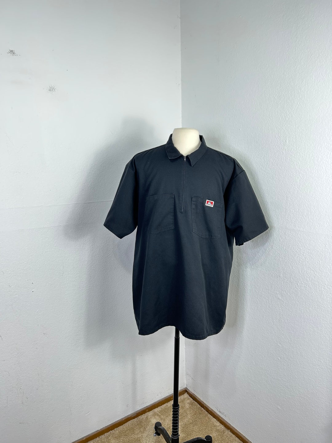 【90’s Ralph Lauren】Half Zip Work Shirt 90s Polo Ralph Lauren L/S Half Zip Shirt | eBay