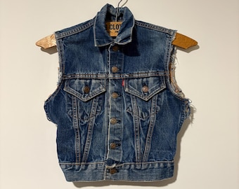 60s vintage levis big E denim trucker jacket kids baby clothes 443719