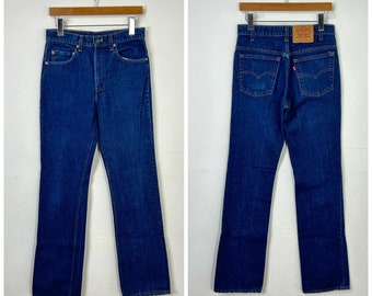 80s Vintage Levis 517 Flare Jeans Boot Cut Denim Pants Red Tab