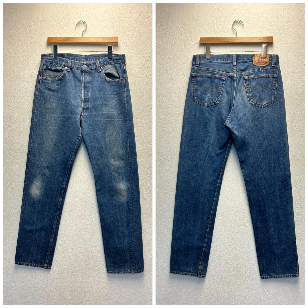 80s Vintage Levi's 501 Denim Pants Jeans Made in Usa Size 34