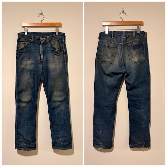 60s Vintage Wrangler 11 MWZ Denim Pants Jeans Blue Bell Size 32