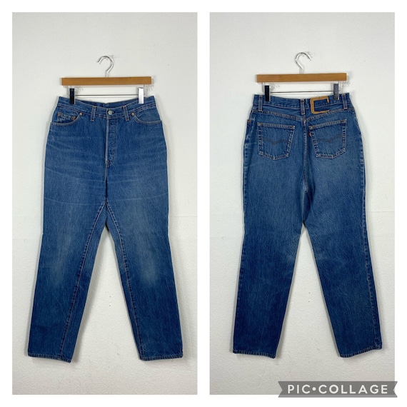 80s vintage womens levis 501  jeans denim pants b… - image 1