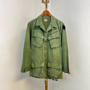 60s Vintage Military U.s.army Cotton Poplin Jungle Fatigue Field