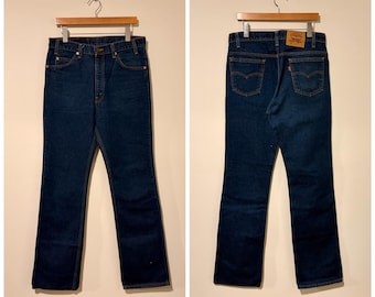 80s vintage levis 517 boot cut jeans flare denim pants zipper size
