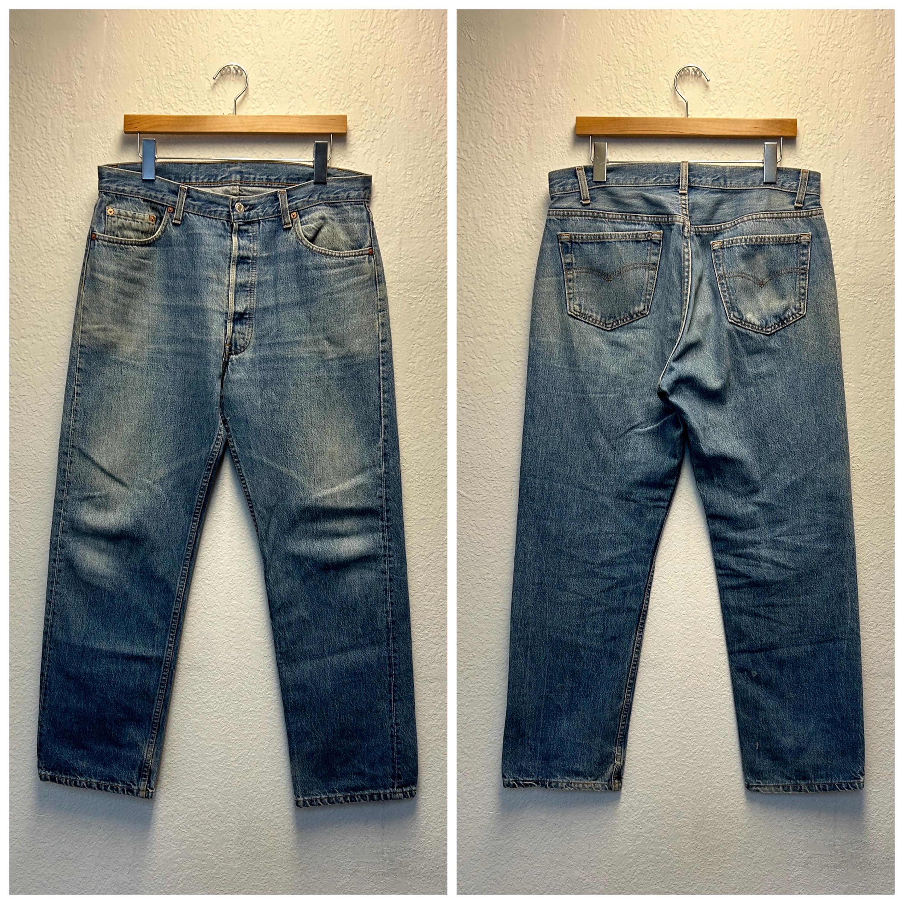 80s Vintage Levi's 501 Denim Pants Jeans Made in Usa Size 35