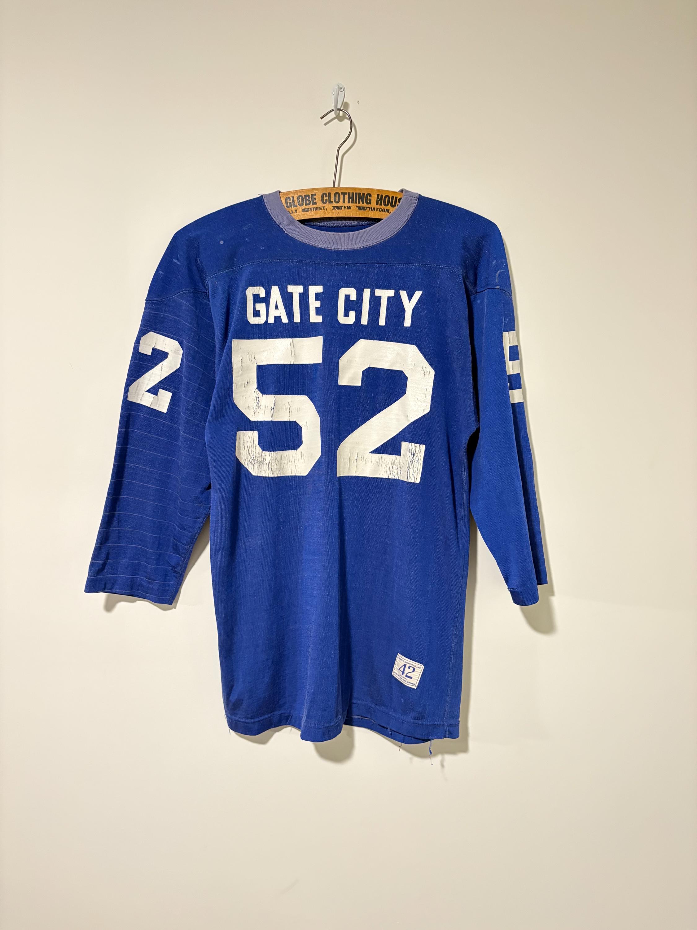 60s Vintage Champion Rayon Football Numbering T Shirt Size 42