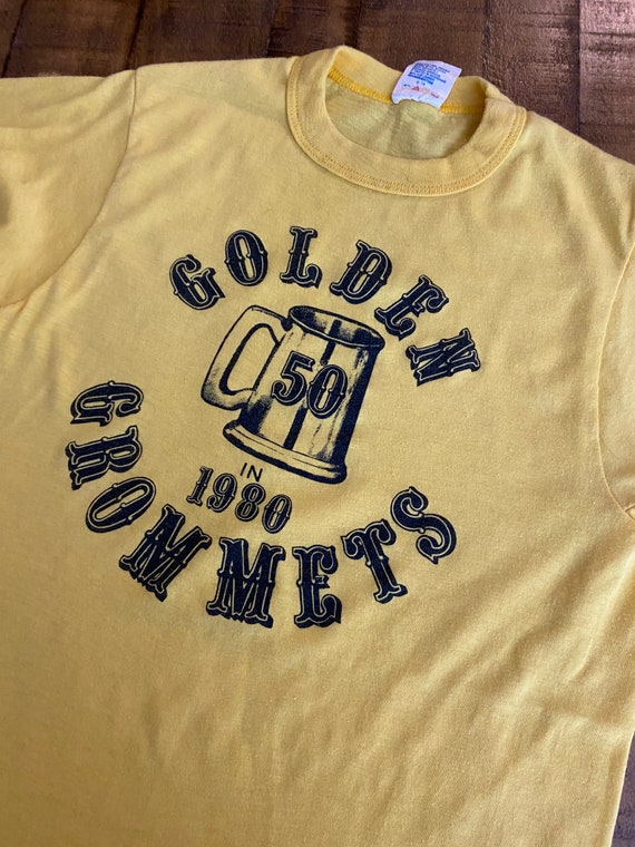 80s vintage 50/50 blend t shirt size small - image 5