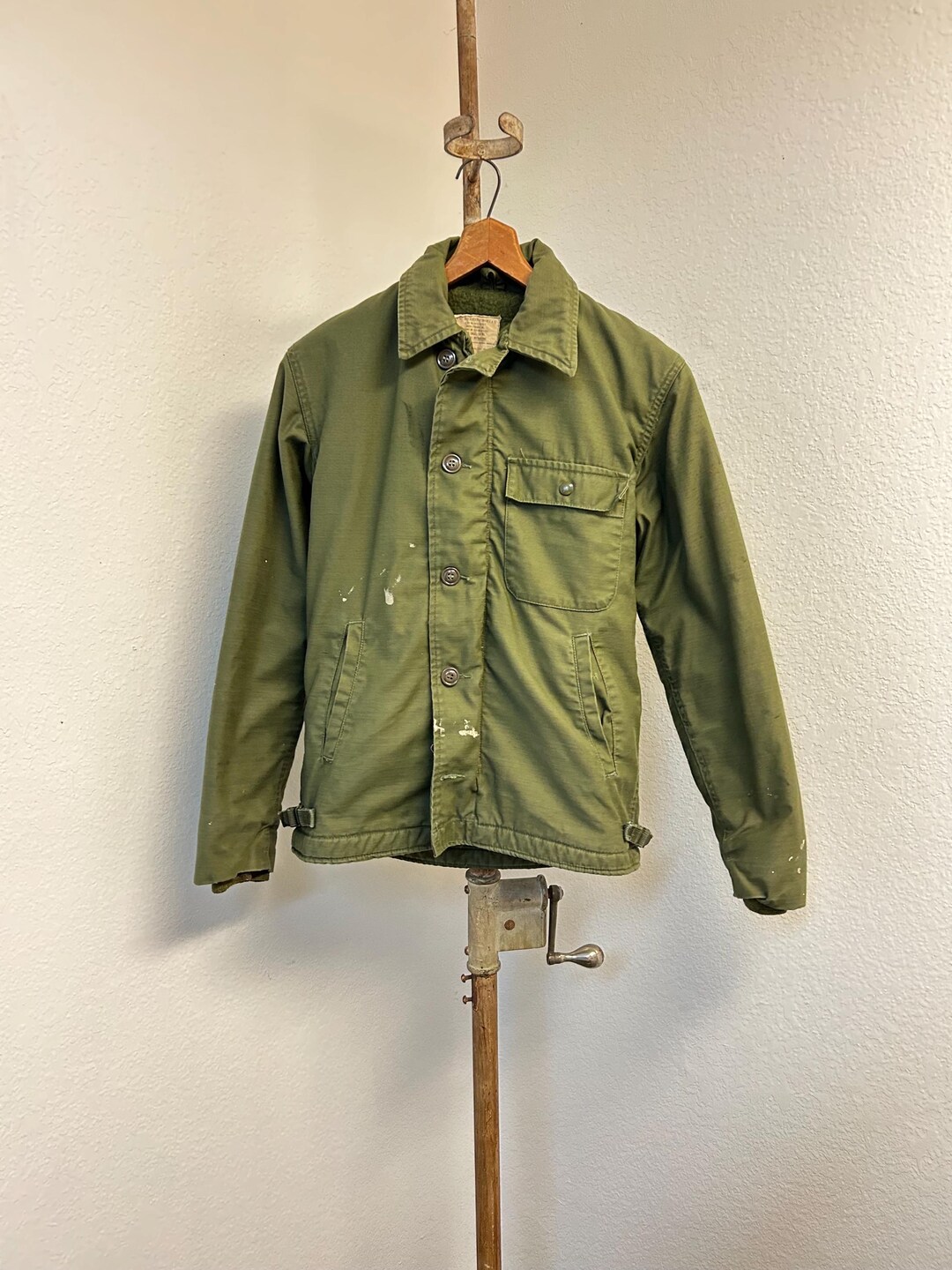 60's~　USN　A-2　DECKJACKET 1960s 1st pattern USN A-2 deck jacket collar tab