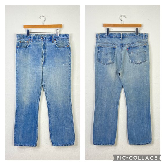 80s vintage levis 517 flare jeans boot cut denim … - image 1