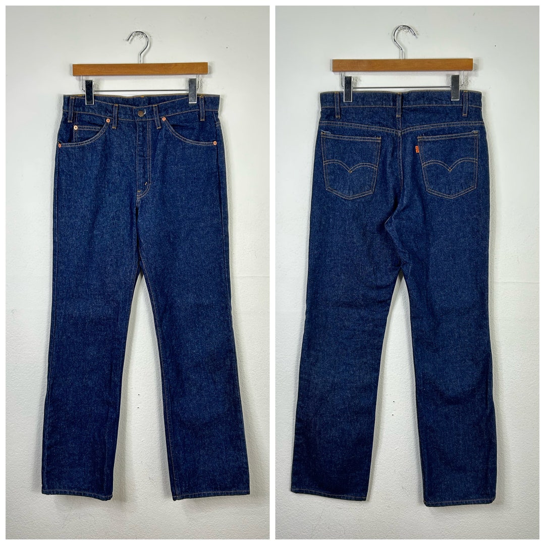 80's Vintage Levi's 517 Indigo Denim Pants Flare Boot Cut Jeans