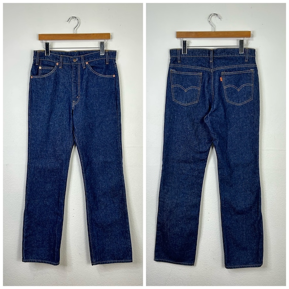 80's Vintage Levi's 517 Indigo Denim Pants Flare Boot Cut Jeans