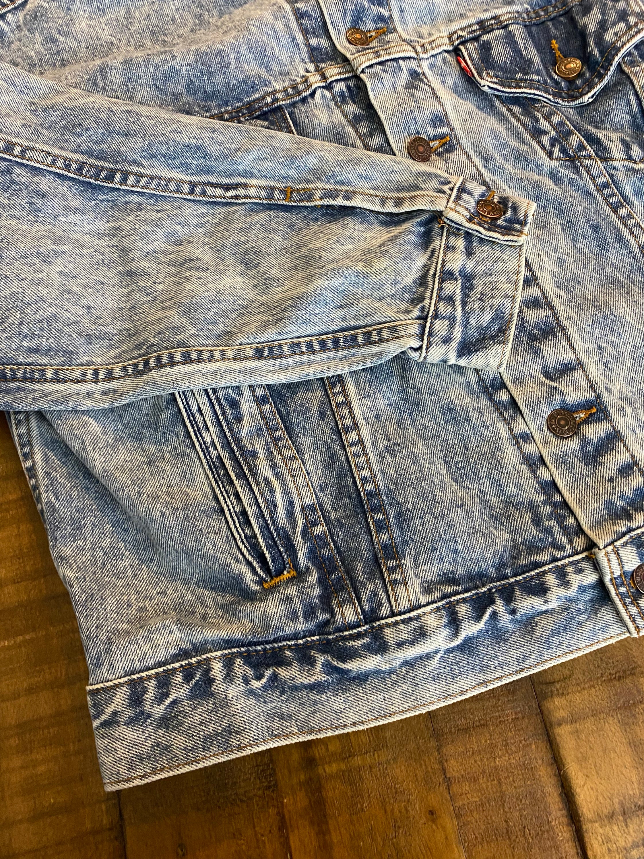 80s Vintage Levis 70507 Acid Wash Denim Trucker Jacket Jean - Etsy