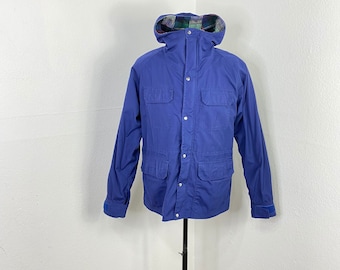 70s 80s vintage mountain parka chaqueta impermeable cortavientos lana franela forrada tamaño mediano