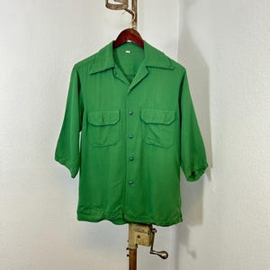 Vintage 1940s - 50s Red Rayon Shirt / M /SEARS Made in the Vintage 1940s - 50s Red Rayon Shirt / M /SEARS Made in the