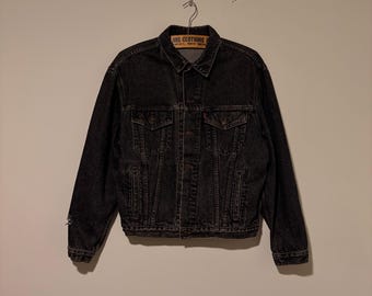 Vintage 90s Levis 70507-4159 Black Glacier Wash Trucker Jacket XX