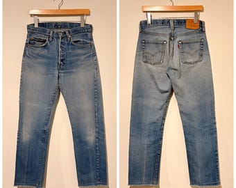 80s vintage levis 501 red line jeans denim pants selvedge size 30 541531