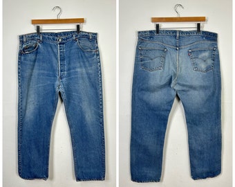 Size 31x32 Vintage 90s Levis 501 Redline Jeans Blue Dirty Levi's