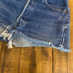 60s 70s vintage levis 501 big E denim shorts jeans short pants redline selvedge size 29 865543 image 6