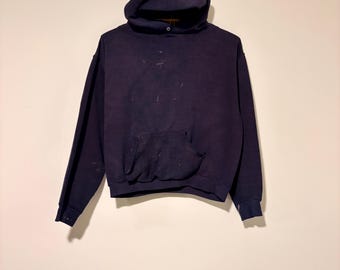 70s vintage distressed russel brand 50/50 blend hoodie size S 541312