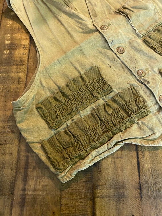 50s vintage distressed hunting vest - image 4