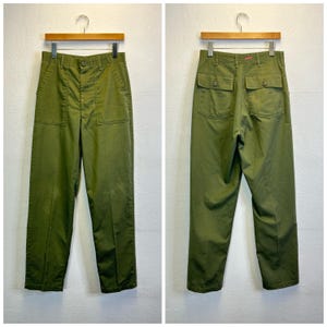 パンツ 80s US.Army OG507 BAKER PANTS 70s Vintage Military U.s.army Og-507 Cotton Poly Fatigue