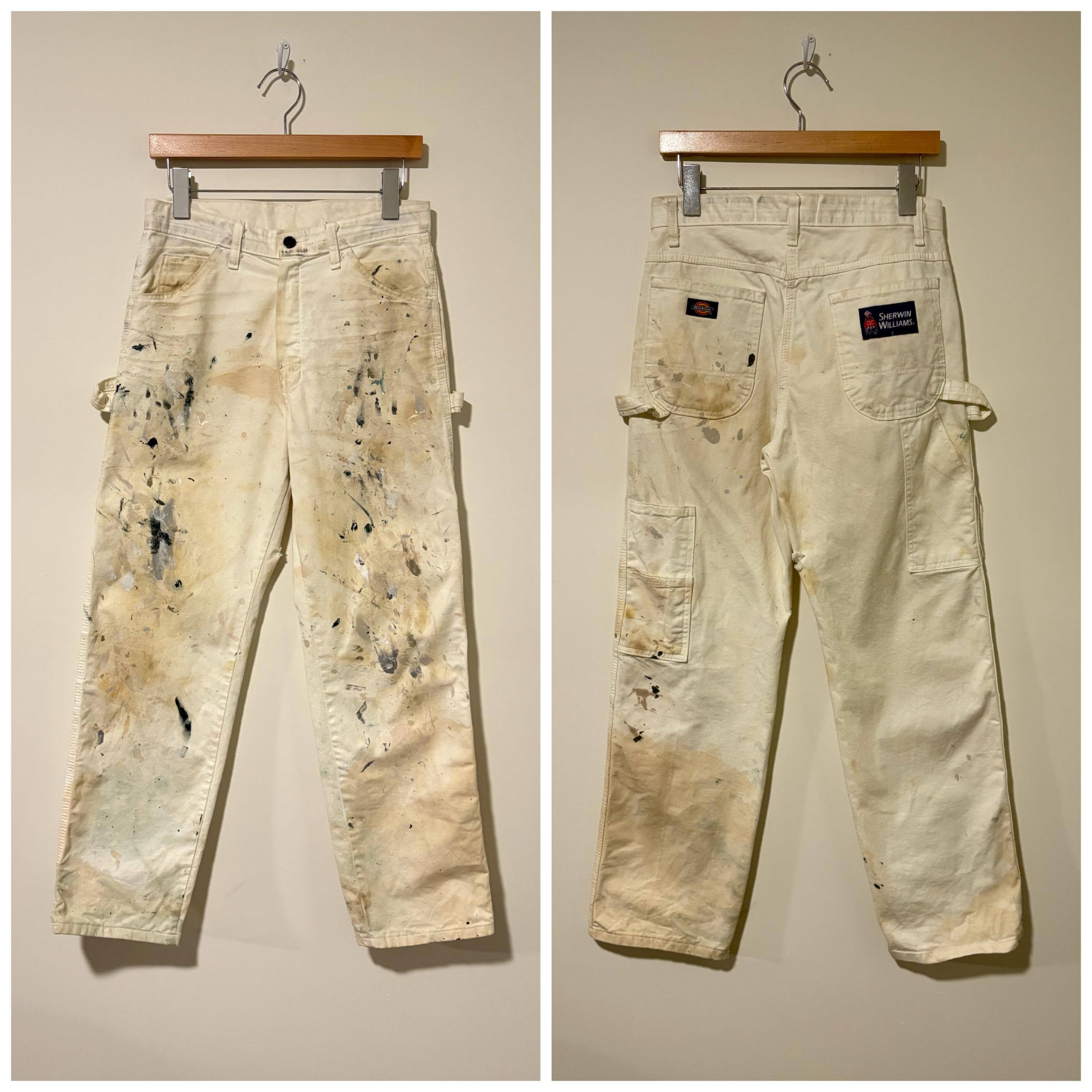 パンツ 80s Dickies painter pants Euro vintage Vintage Dickies Paint Splattered Painters Pants Size 38 - Etsy