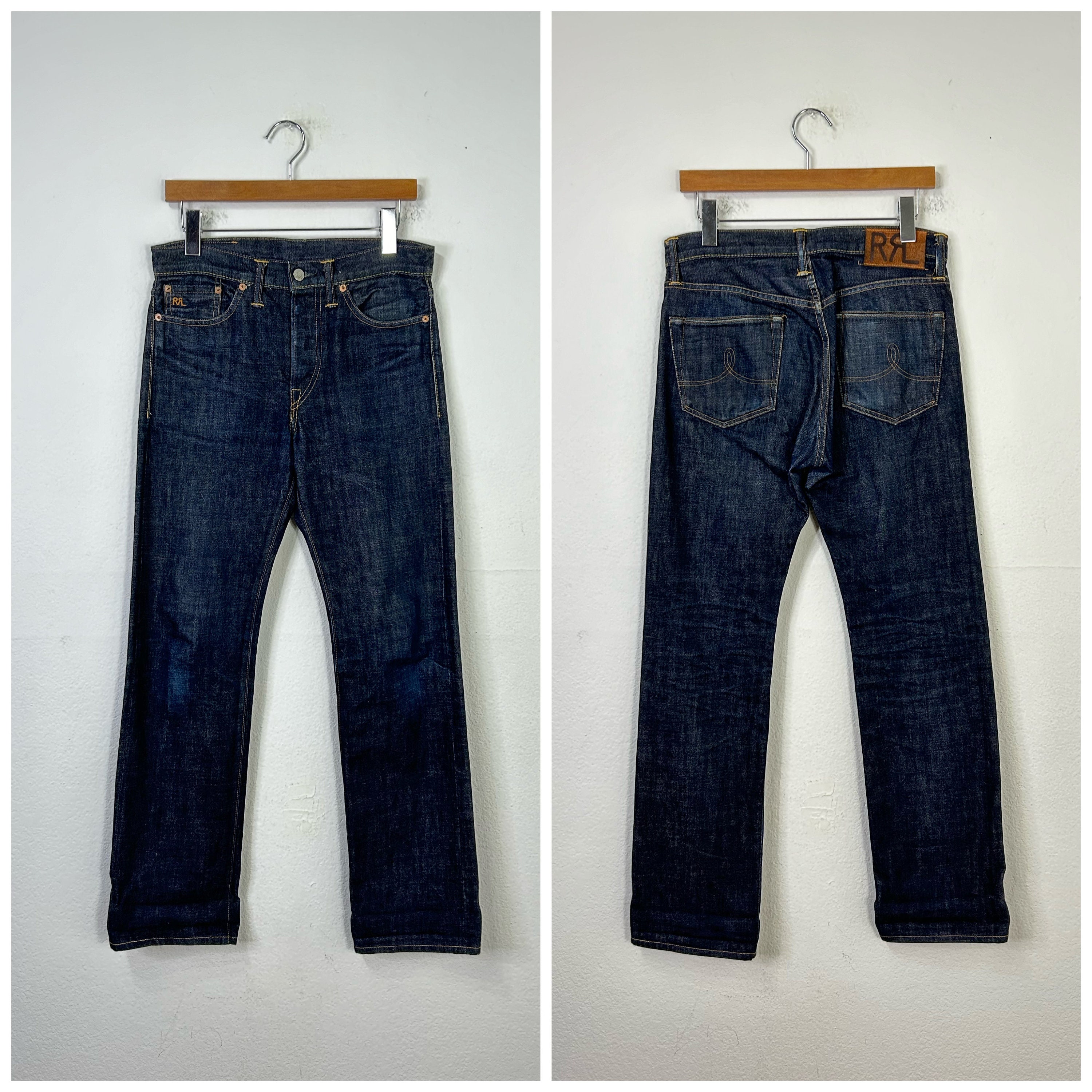 RRL Polo Ralph Lauren Selvedge Red Line Denim Pants Jeans