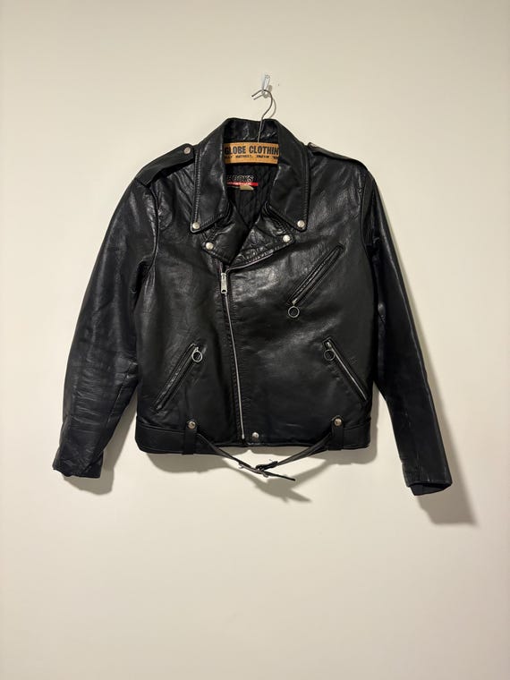 70s Vintage Brooks Motorcycle Leather Jacket Riders Biker 443899