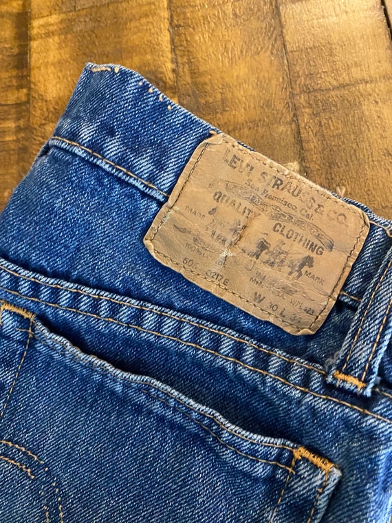 70s vintage levis 505 big E jeans denim pants sin… - image 2