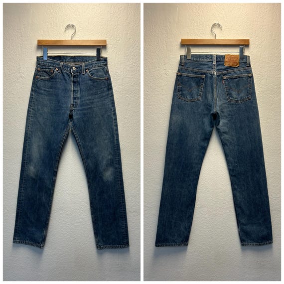 90s Vintage Levis 501 Denim Pants Jeans Button Fly Made in Usa