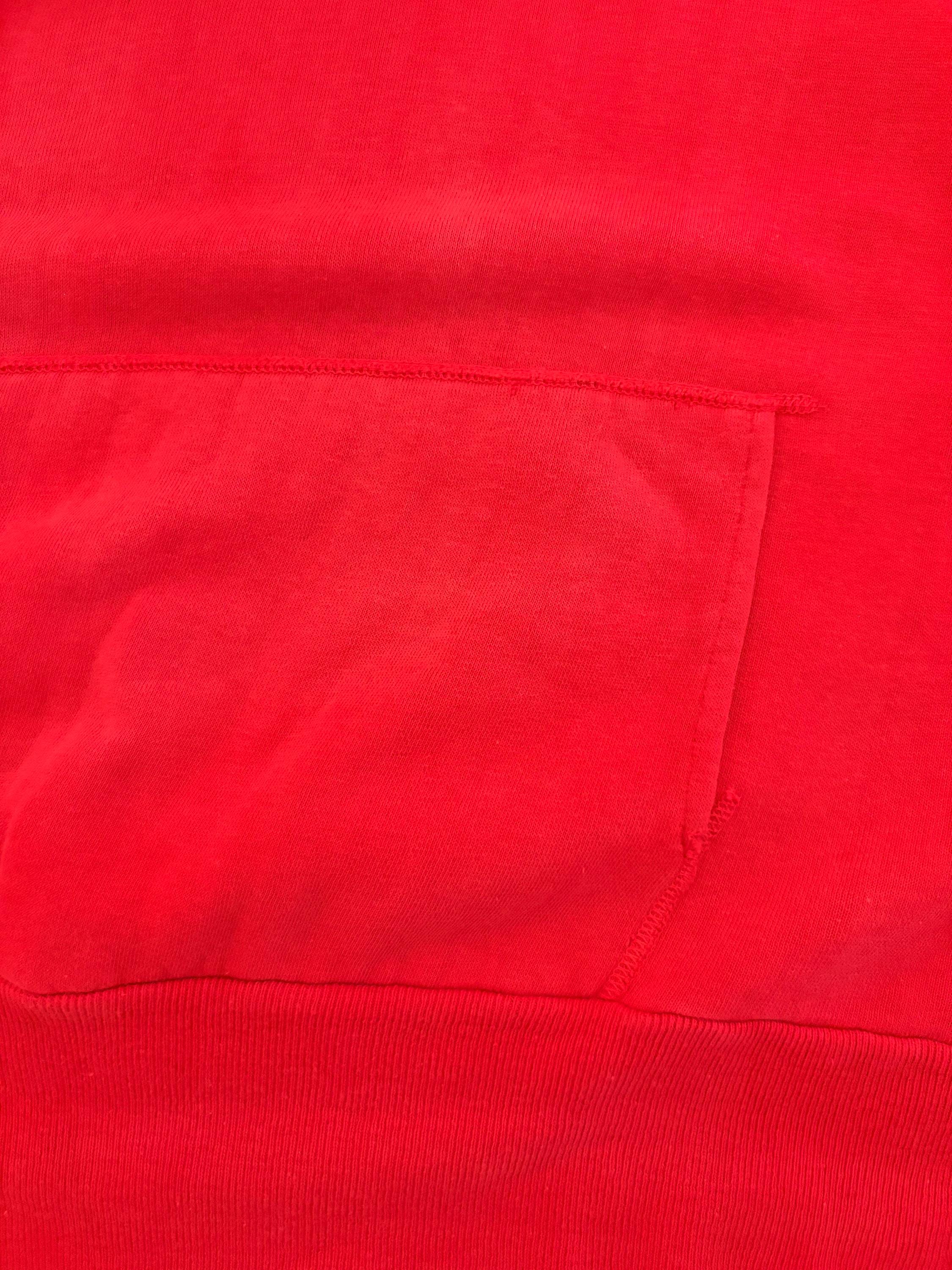 50s 60s Vintage BRENT 100% Cotton Hoodie Faded Red Size L 541494