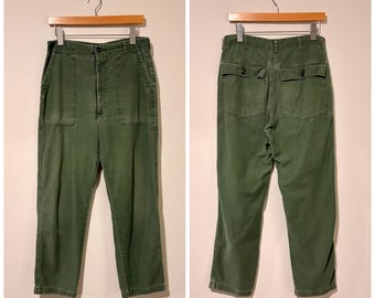 70s Vintage Military U.s.army Og-507 Cotton Poly Fatigue Baker
